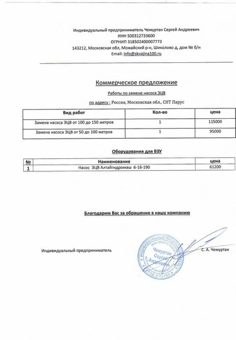 Документ Коммерческое предложение. Справочное руководство к программе Смета 2007